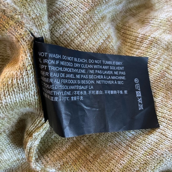 Theory Hanalee Cropped Cardigan in Space-Dyed Linen Green Sweater Size L - Picture 12 of 12